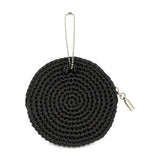 The Sak Circle Coin Pouch - Hand Crochet - Black Pyrite Star