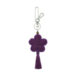 The Sak Yarnicharmz Dangle - Hand Crochet - Aubergine Flower