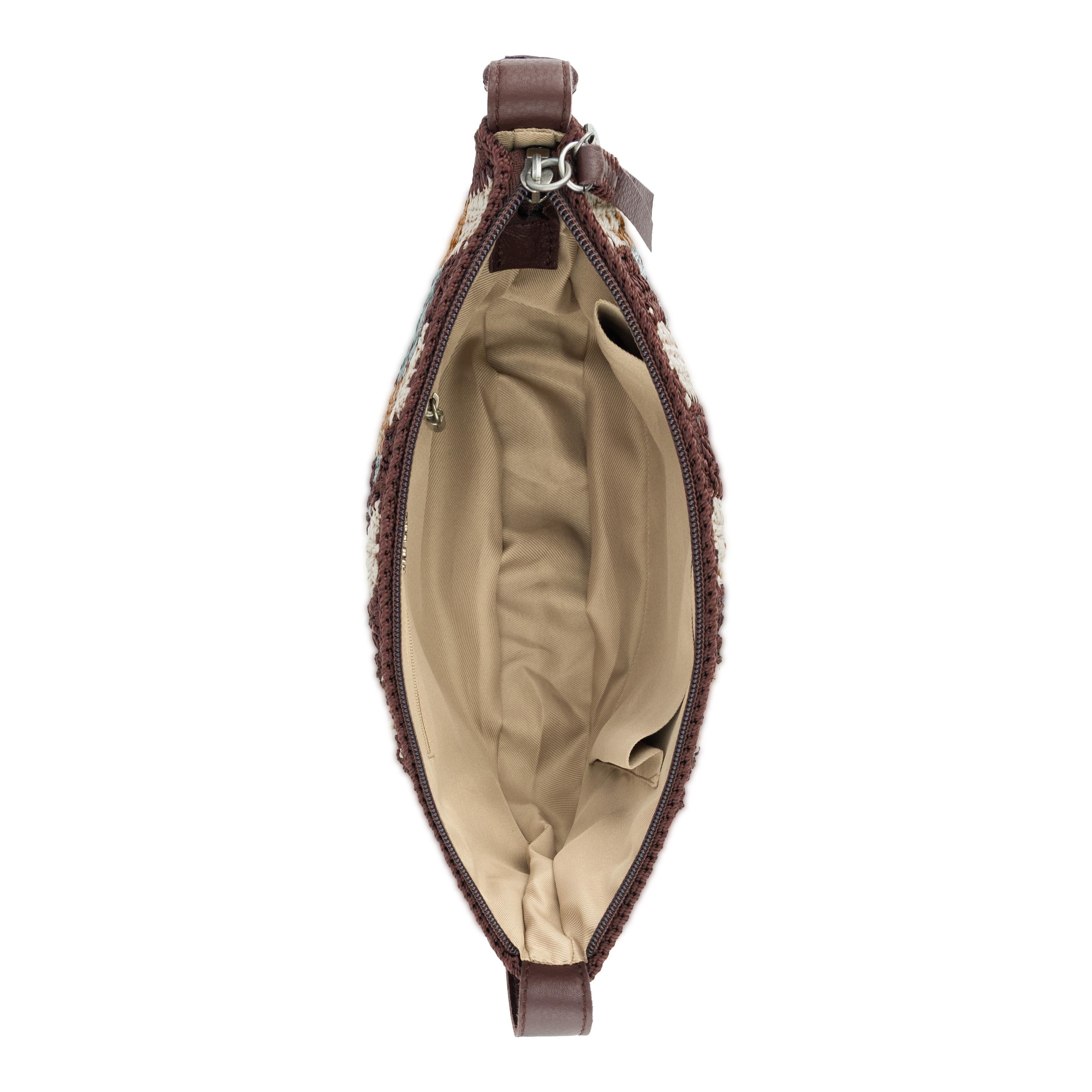 The Sak Tess Sling - Hand Crochet - Acorn Check