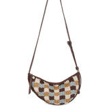The Sak Tess Sling - Hand Crochet - Acorn Check