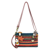 The Sak Vita Convertible Wristlet - Hand Crochet - Woodland Stripe