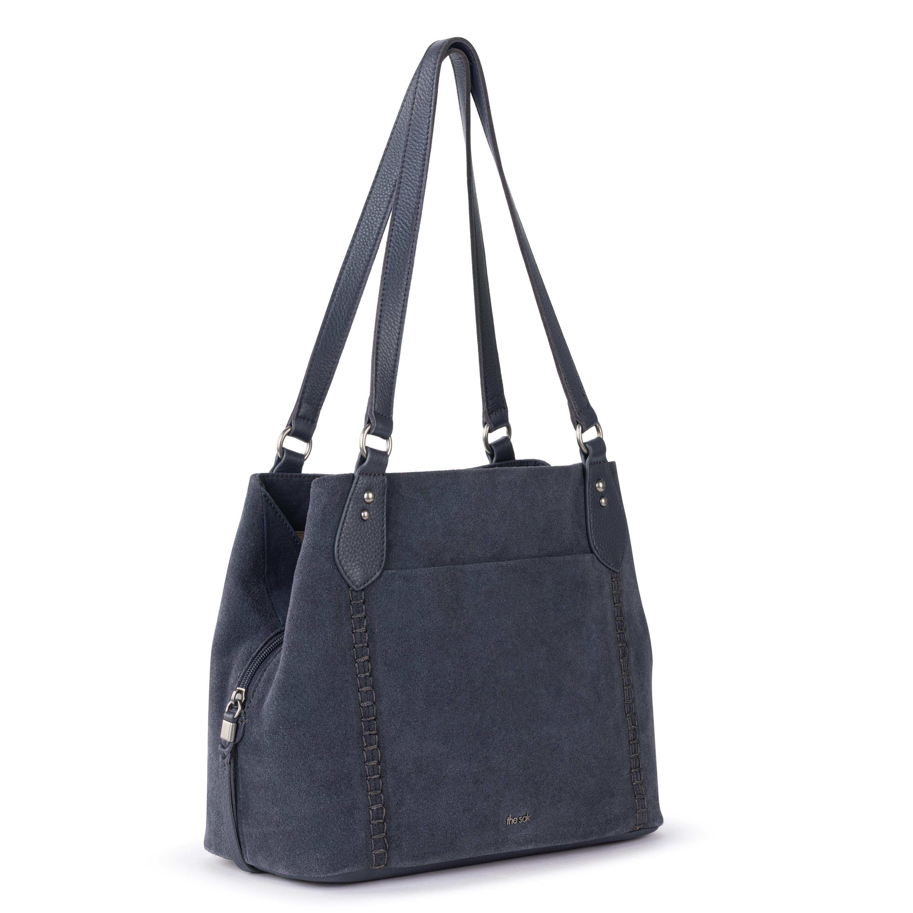 The Sak Melrose Satchel - Leather - Storm Grey Suede