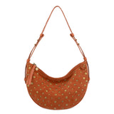 The Sak Tess Shoulder Bag - Leather - Persimmon Suede Gold Stud