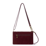 The Sak Vita Convertible Wristlet - Leather - Black Cherry Suede