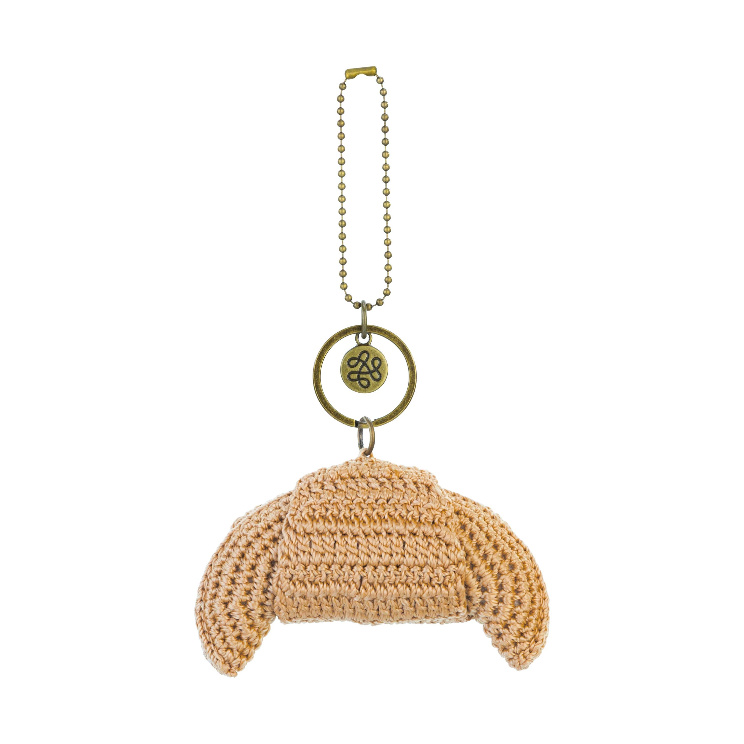 The Sak Yarnicharmz Dangle - Hand Crochet - Croissant