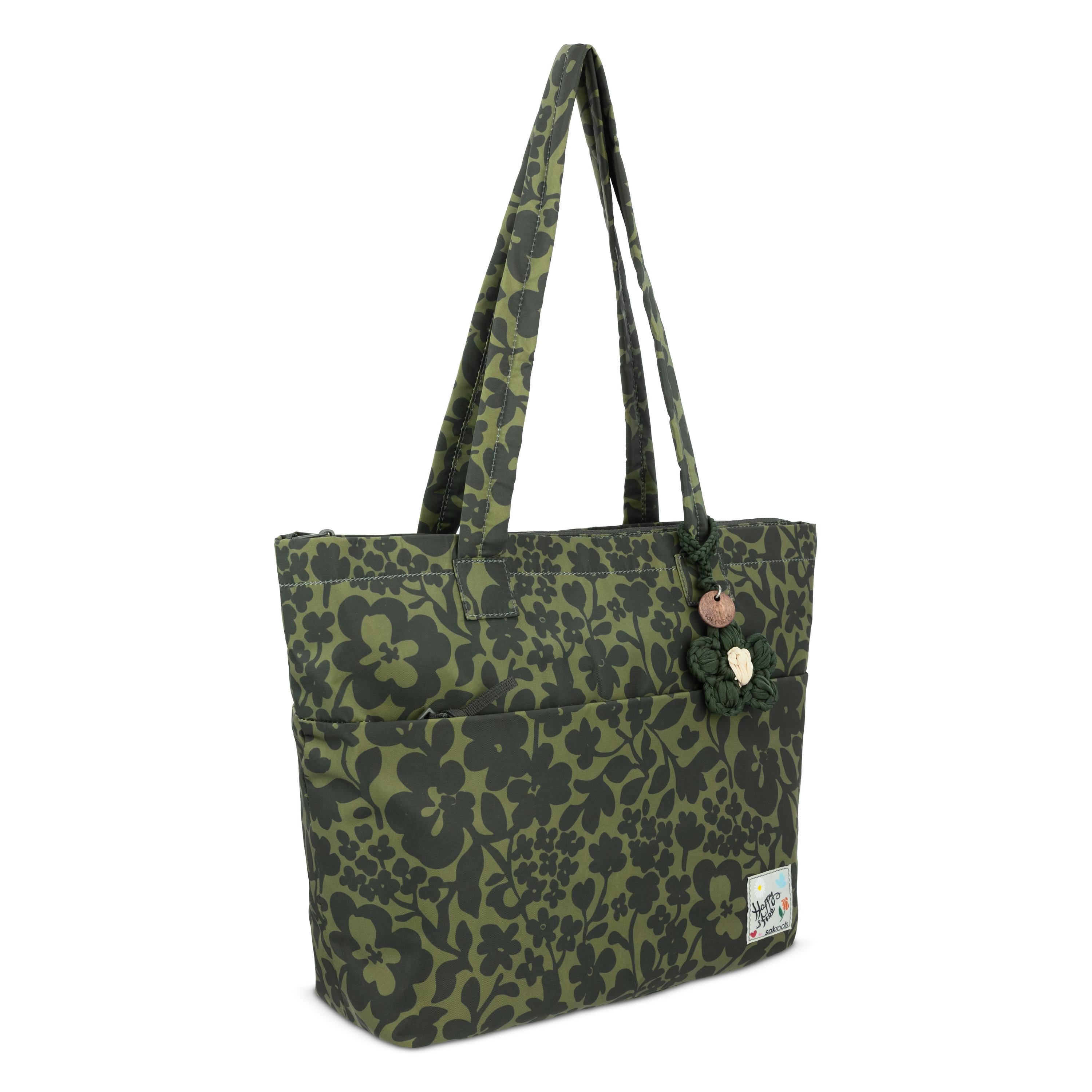 Sakroots Banyan Shoulder Tote - EcoTwill - Olive Shadow Floral
