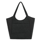 Sakroots Roma Large Tote - EcoTwill - Black Flower Blossom Quilted