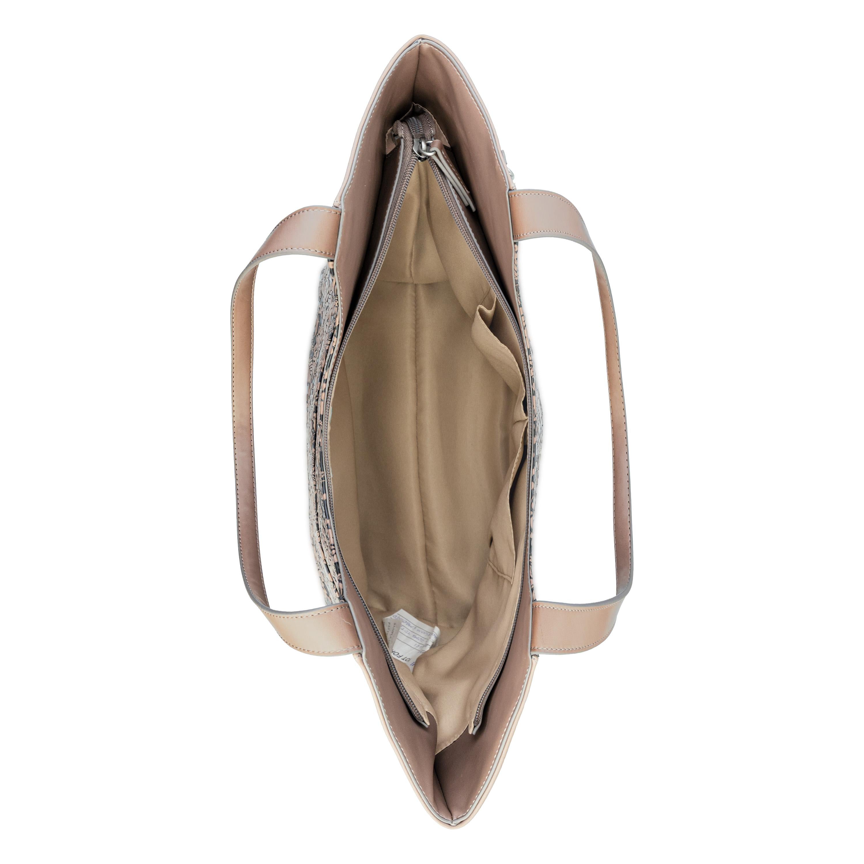 Sakroots Roma Large Tote - Vegan Leather - Mushroom In Bloom Embossed
