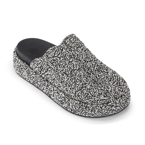 The Sak Bryn Platform Clog - Hand Crochet - Moonlight Static Ripple