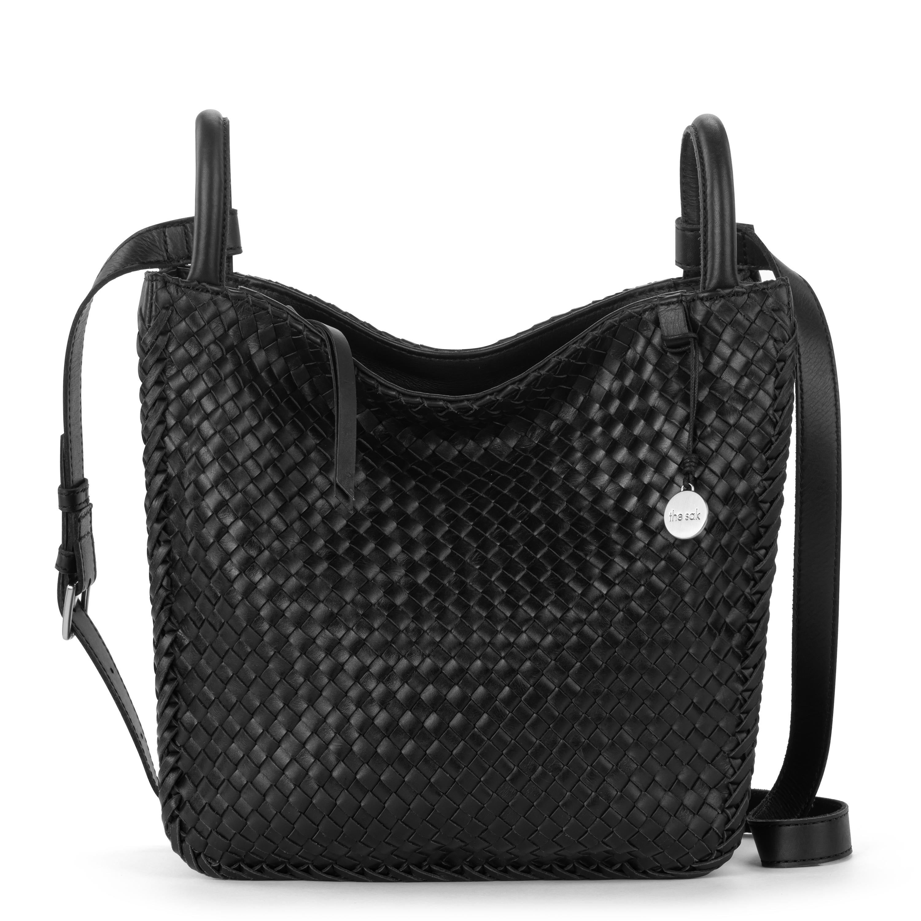 The Sak Los Feliz Crossbody - Leather - Black Woven