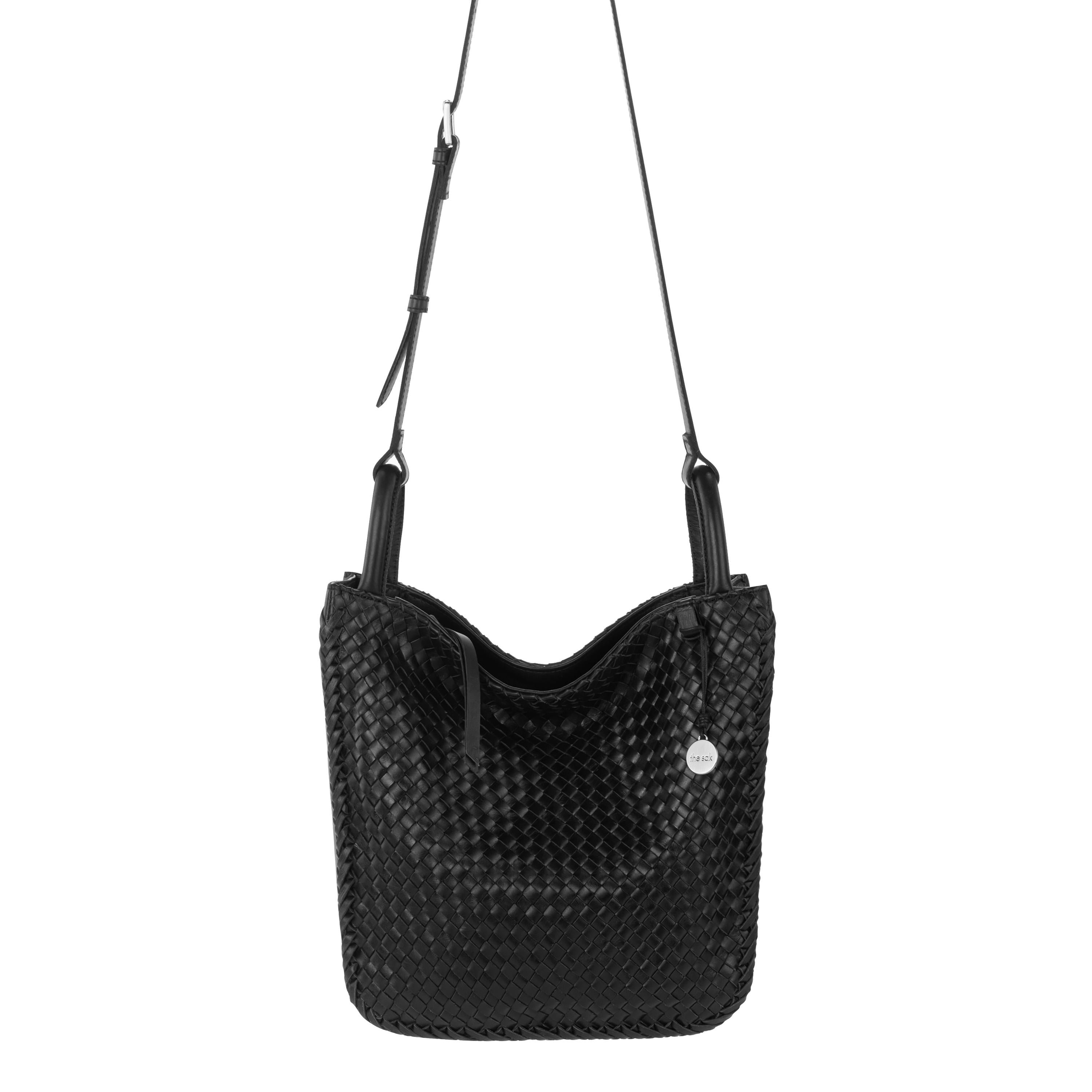 The Sak Los Feliz Crossbody - Leather - Black Woven