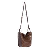 The Sak Los Feliz Crossbody - Leather - Mahogany Cognac Woven