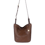 The Sak Los Feliz Crossbody - Leather - Mahogany Cognac Woven