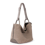 The Sak Los Feliz Medium Tote - Leather - Mushroom Suede Sand Suede Woven