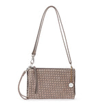 The Sak Vita Convertible Wristlet - Leather - Mushroom Suede Sand Suede Woven