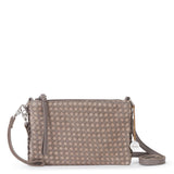 The Sak Vita Convertible Wristlet - Leather - Mushroom Suede Sand Suede Woven