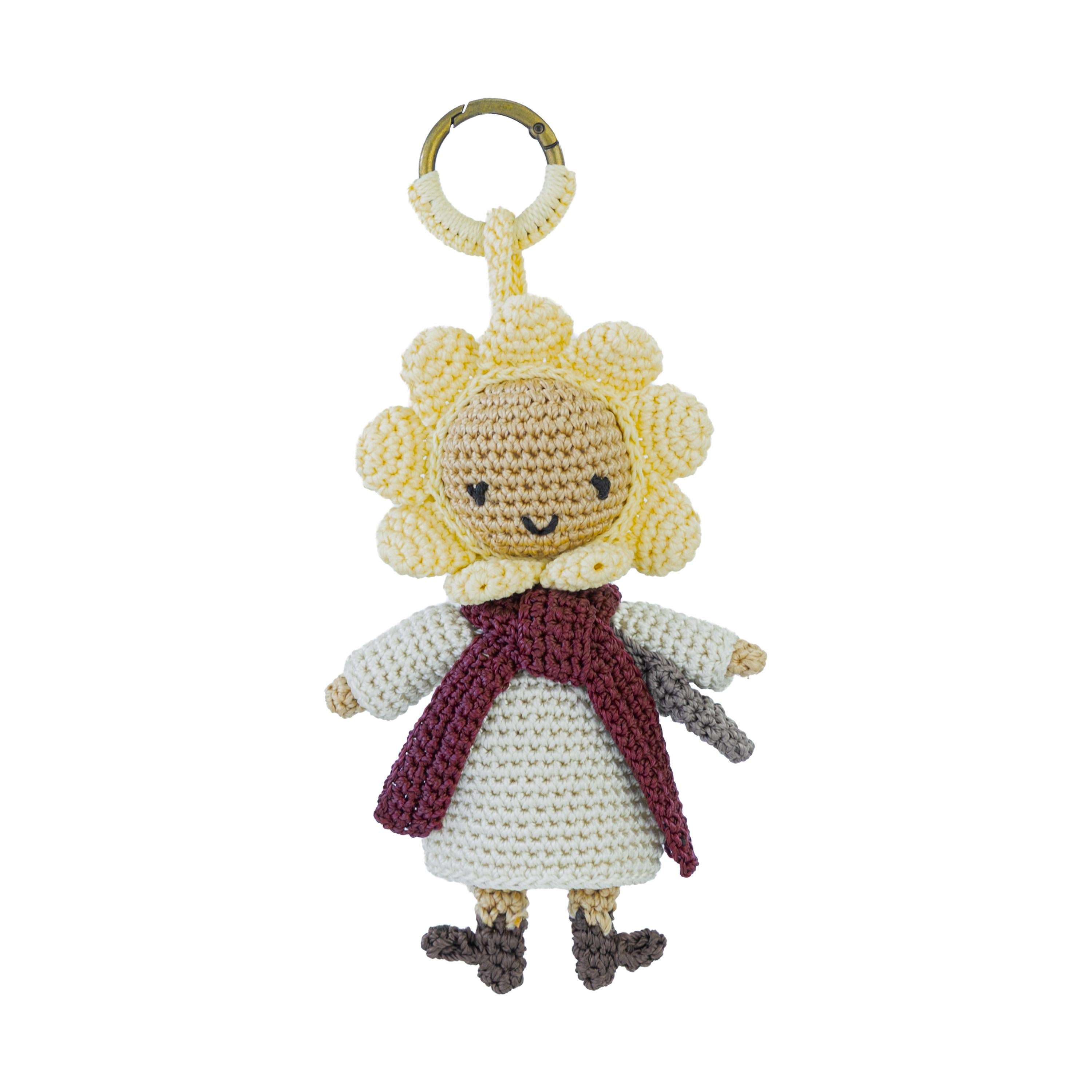 The Sak Sunbudz Sunflower Dangle - Hand Crochet - Acorn