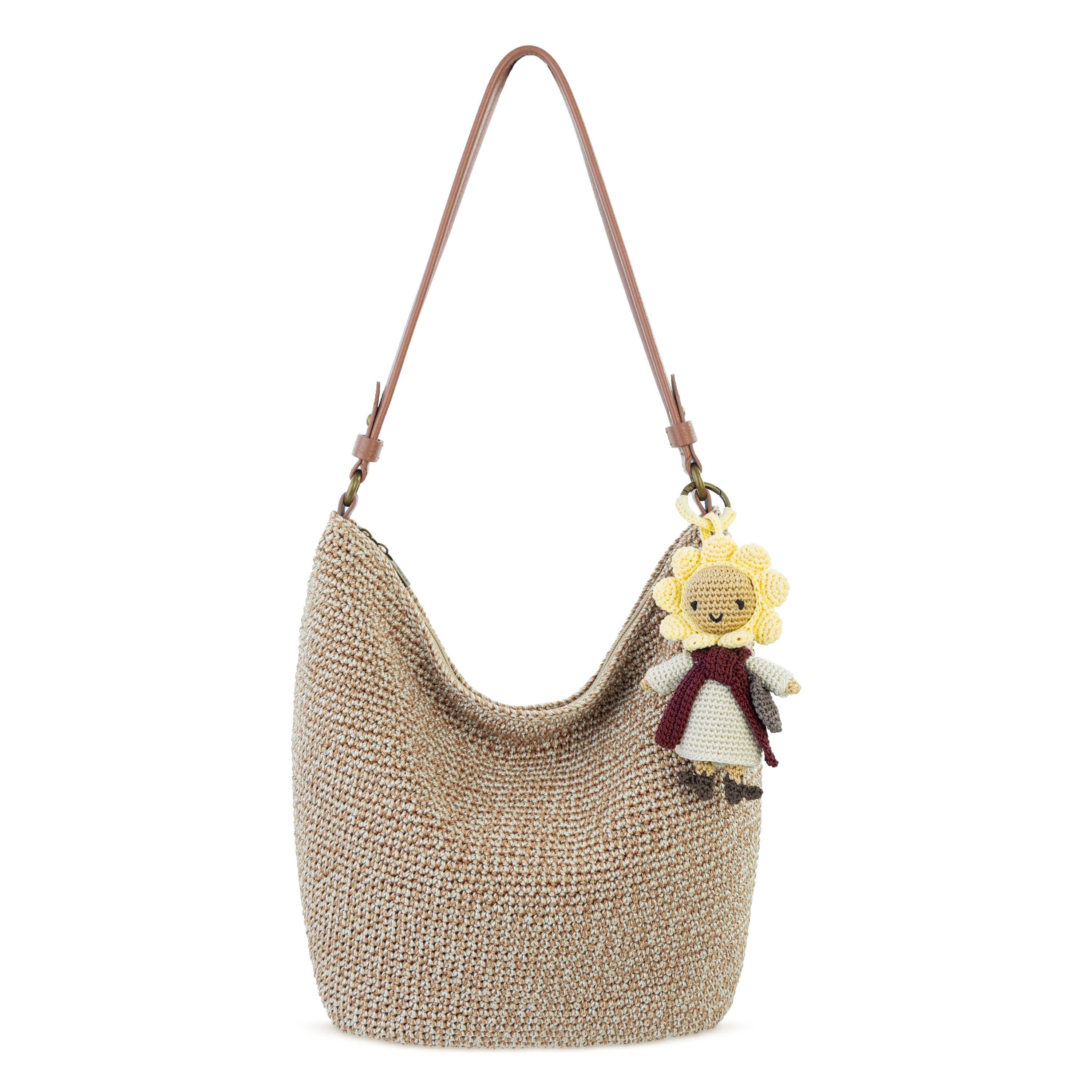 The Sak Sunbudz Sunflower Dangle - Hand Crochet - Acorn