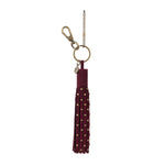 The Sak Birch Tassel Dangle - Leather - Black Cherry Suede Stud