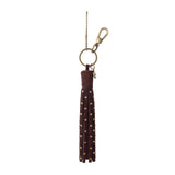 The Sak Birch Tassel Dangle - Leather - Mahogany Suede Stud