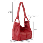 The Sak Los Feliz Medium Tote - Leather - Scarlet
