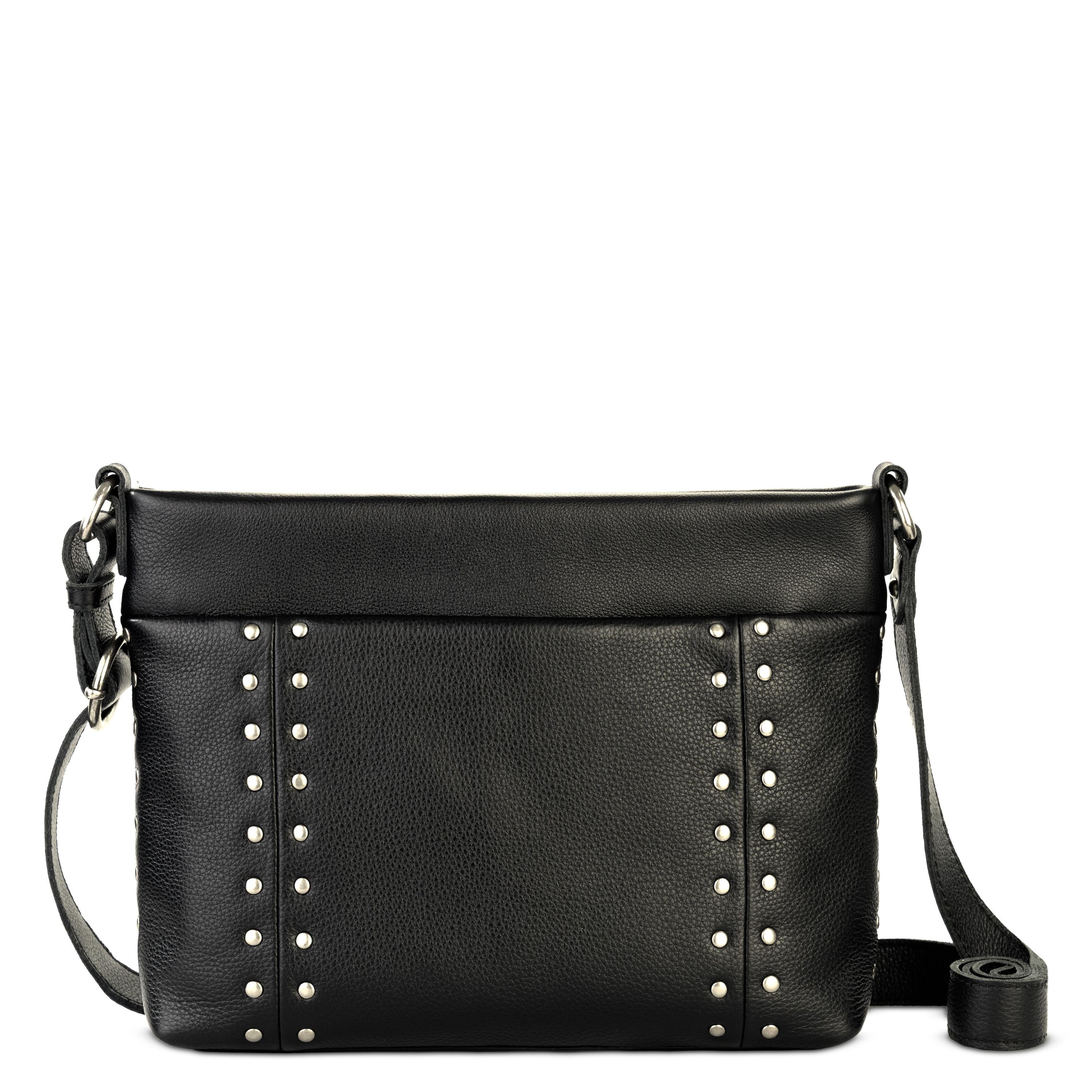 The Sak Melrose Crossbody - Leather - Black Studs Suede