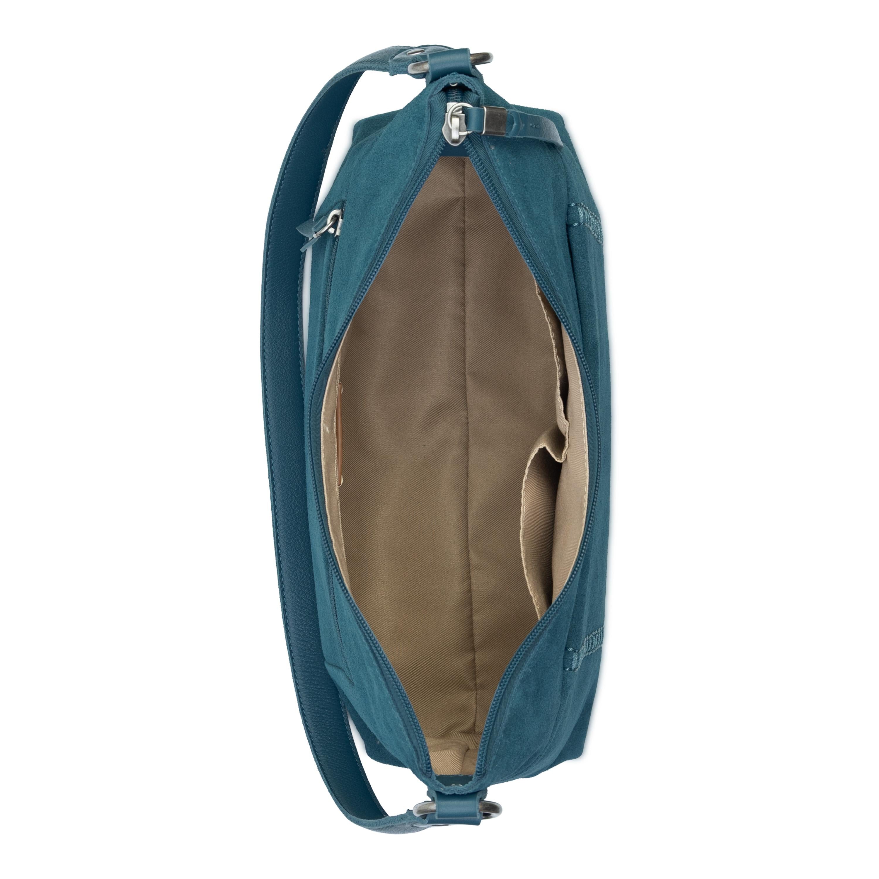 The Sak Melrose Shoulder Bag - Leather - Deep Teal Suede