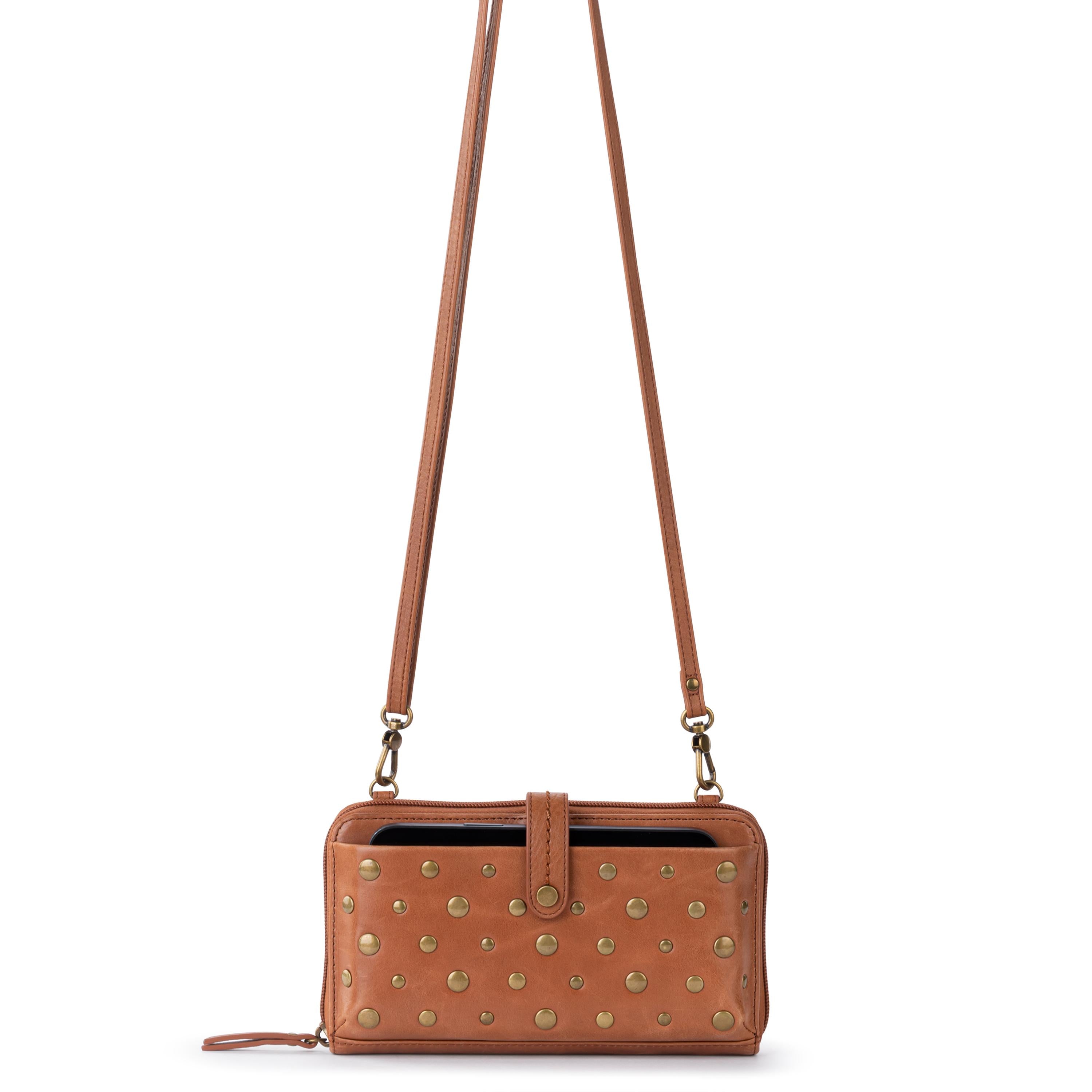The Sak Iris Smartphone Wallet - Leather - Tobacco Gold Stud
