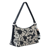 Sakroots Banyan Hobo - Canvas - Black and White Shadow Floral