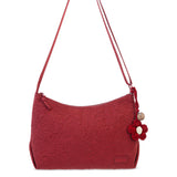 Sakroots Banyan Hobo - EcoTwill - Crimson Flower Blossom Quilted