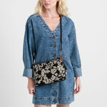 The Sak Lumi Crossbody - Canvas - Black and White Shadow Floral