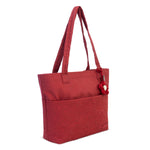 Sakroots Banyan Shoulder Tote - EcoTwill - Crimson Flower Blossom Quilted