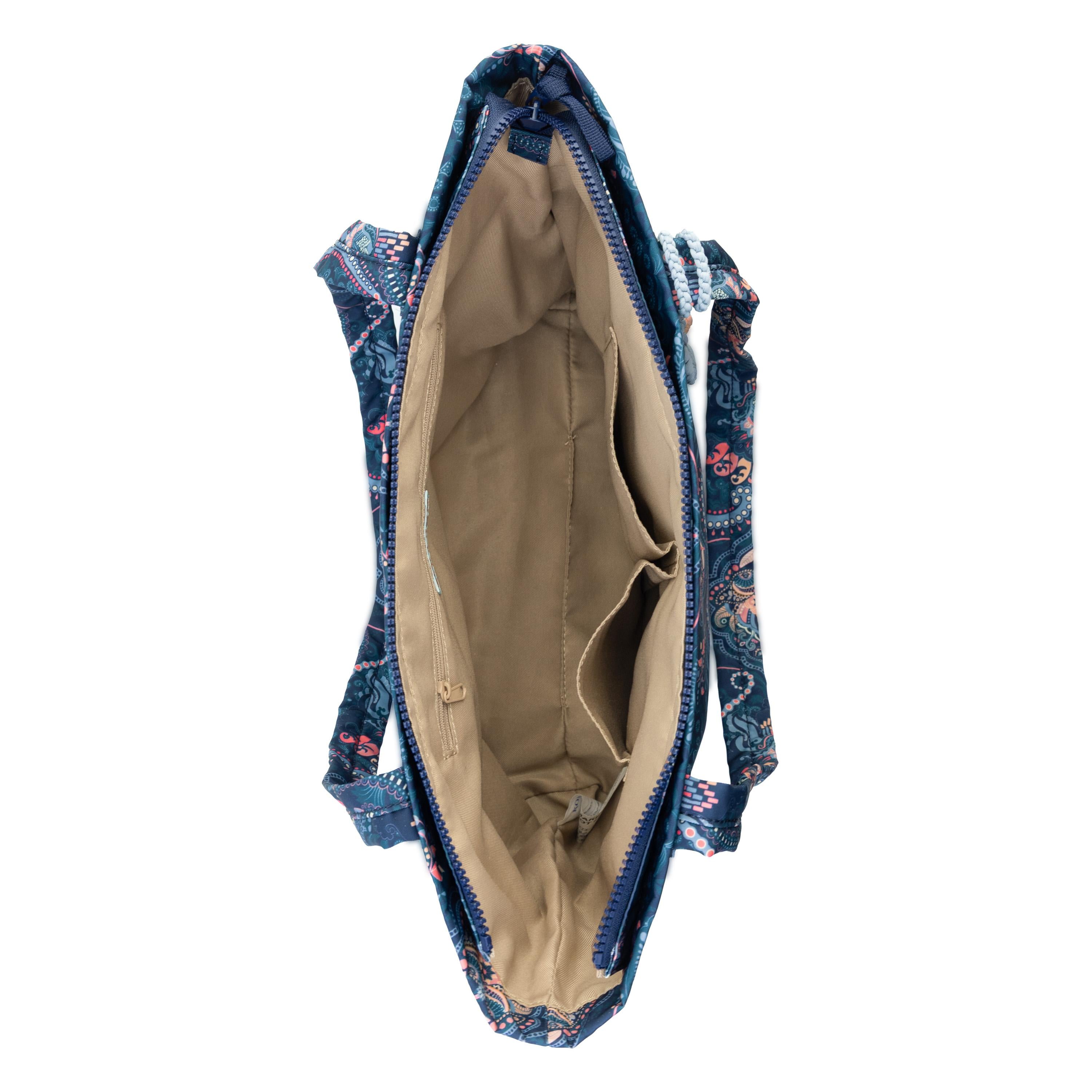 Sakroots Banyan Shoulder Tote - EcoTwill - Midnight Damask
