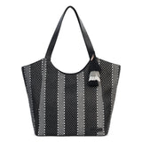 Sakroots Roma Tote - Straw - Black Metallic Woven