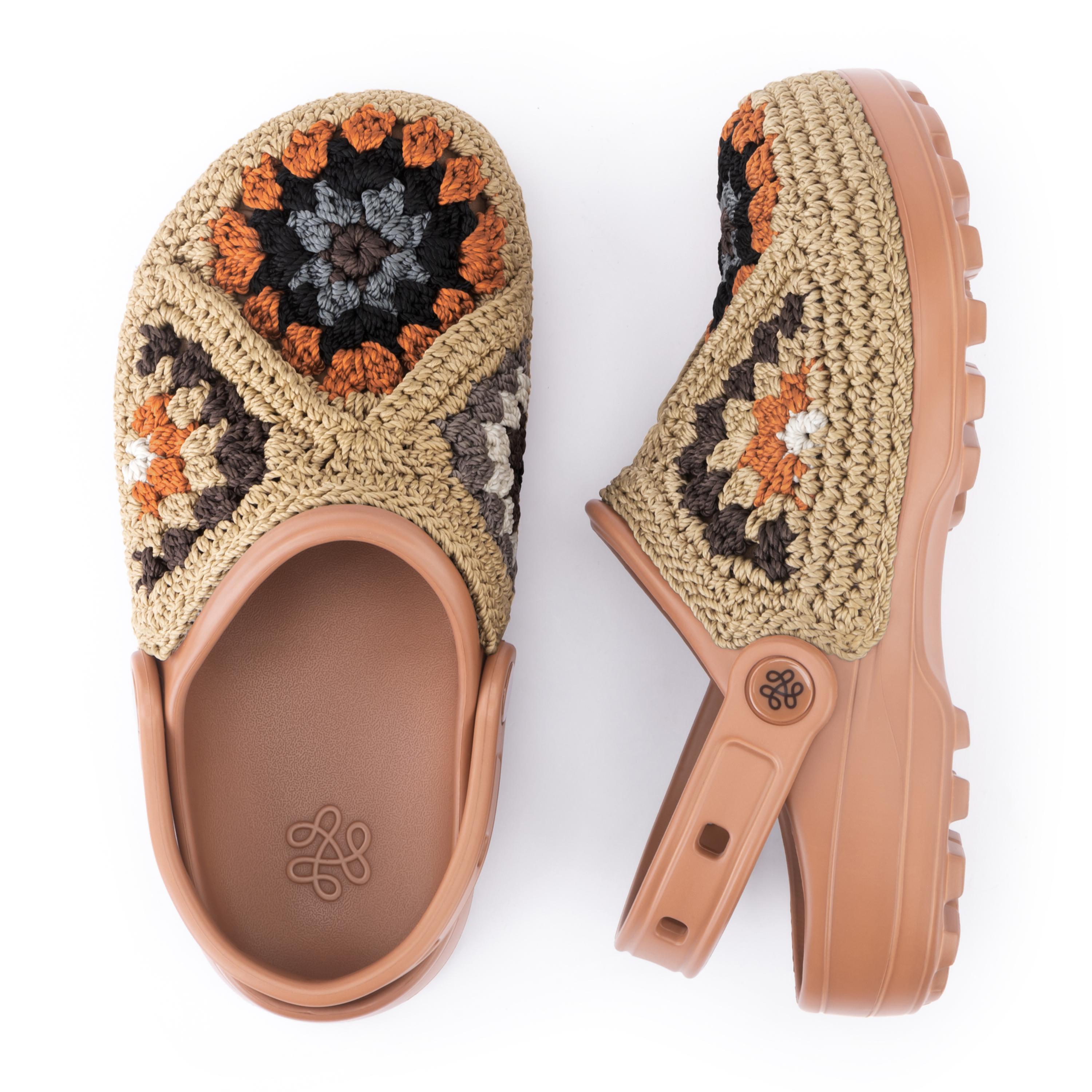 The Sak Bolo Clog - Hand Crochet - Acorn Patch