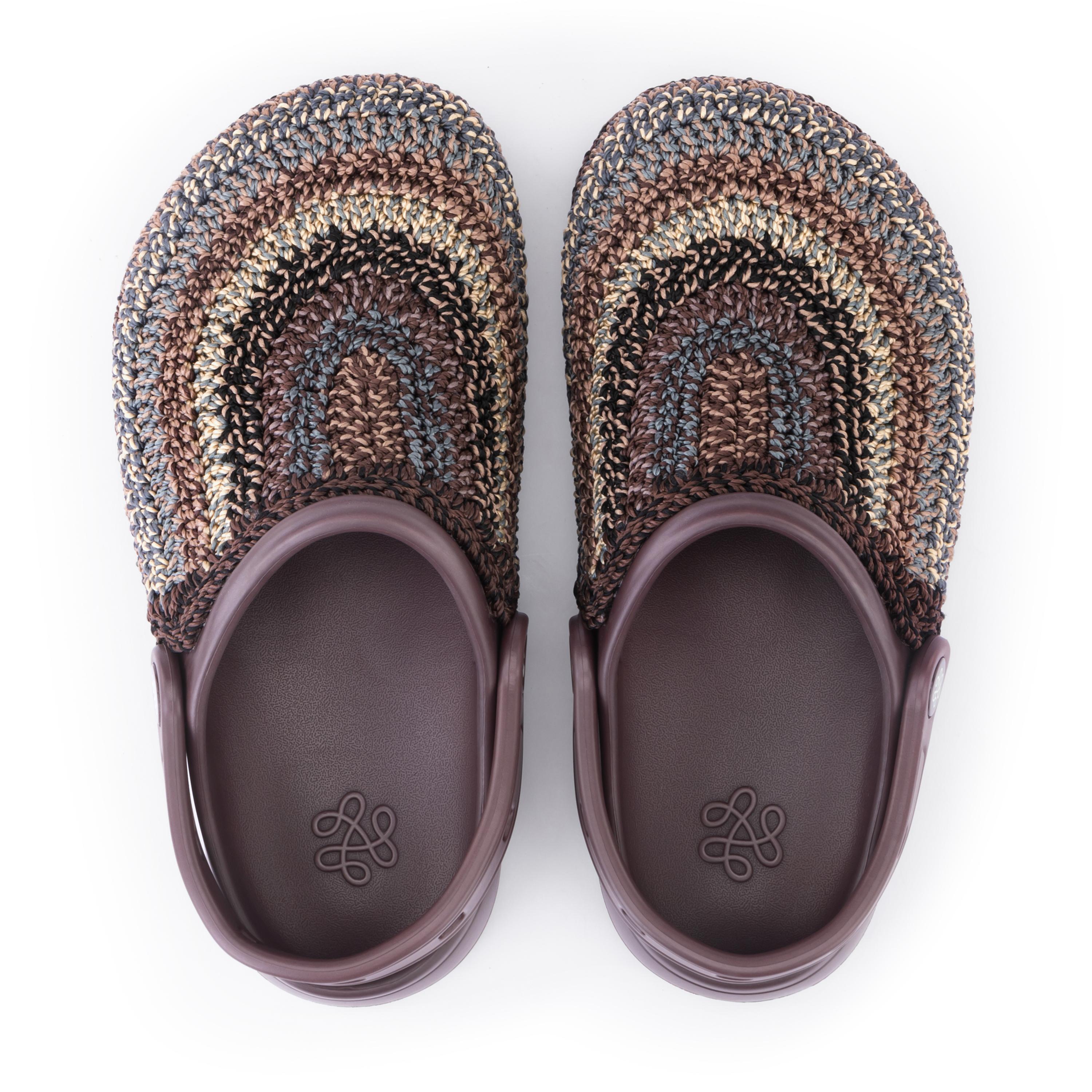 The Sak Bolo Clog - Hand Crochet - Aspen Stripe