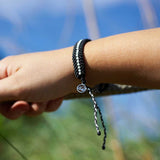 4ocean Deep Sea Braided Bracelet in Stygian Black Glow