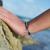 4ocean Deep Sea Braided Bracelet in Stygian Black Glow