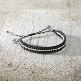 4ocean Deep Sea Braided Bracelet in Stygian Black Glow
