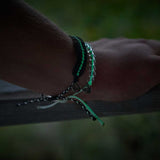 4ocean Deep Sea Braided Bracelet in Stygian Black Glow