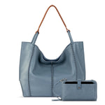 The Sak Los Feliz Large Tote and Iris Smartphone Wallet Bundle - Leather - Maritime