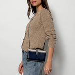 The Sak Iris Smartphone Wallet - Leather - Dusty Blue Block