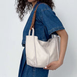 The Sak Los Feliz Medium Tote - Leather - Stone