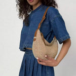 The Sak Tess Shoulder Bag - Hand Crochet - Bamboo Static