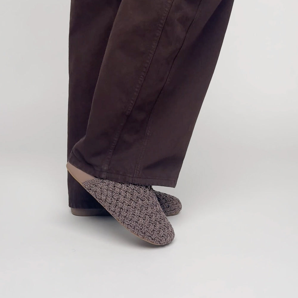 The Sak Bolinas Clog - Hand Crochet - Mushroom Cozy Weave