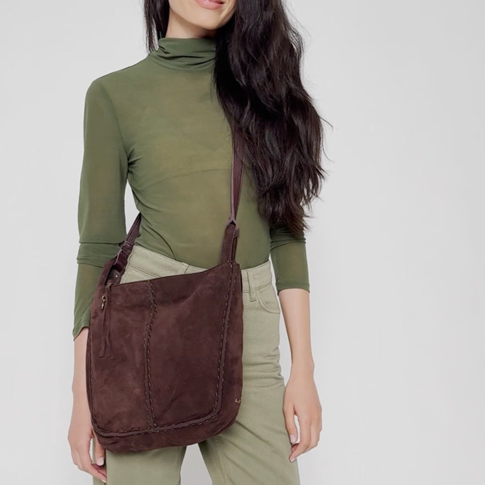 The Sak Los Feliz Crossbody - Leather - Mahogany Suede