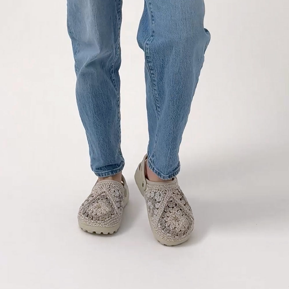 The Sak Bolo Eva Clog - Hand Crochet - Sand Patch